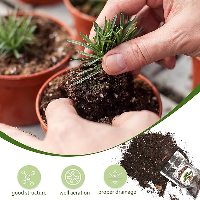 Bonsai Soil Mix 4qt Ready to Use, Organic Bonsai Tree Soil Fits for Small Bonsai Pot, Suitable for Bonsai Seedling, Repotting, or Bonsai Starter Kit