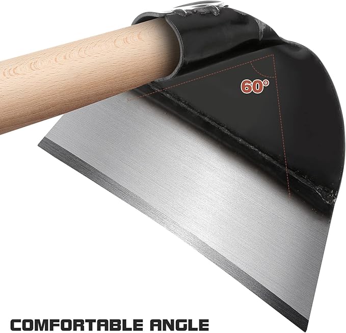 Happyyami Hand Hoe Head Steel Handheld Grub Hoe Replacement Round Eye Hoes Remove Grass Planting Gardening Tool Soil Weeding Farming Hoe Head for Agriculture Digging Loosening