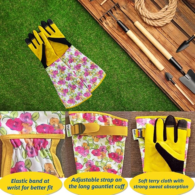 Gardening Gloves for Women and Men, Thorn Proof&Puncture Resistance Garden Gloves,Gauntlet Gloves,Gifts