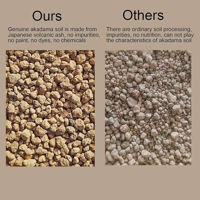 Akadama Bonsai Soil 2lbs Horticultural Potting Soil Amendment Cacti Succulent Plant Soil, Prevent Over Water, Provides Optimal Water Retention, Fast Drainage