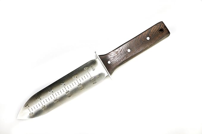 Hori Hori Knife, Premium Japanese Gardening Knife - Full Tang Garden Knives with Leather Sheath