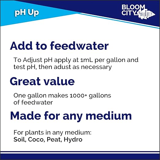 Bloom City Professional pH Up Liquid Fertilizer, Quart (32 oz)