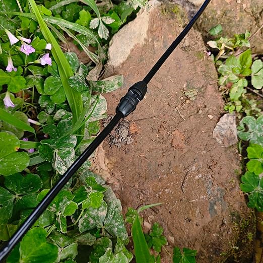 1/4" Drip System Parts,Drip Irrigation Fittings Lock Barbed Straight Connectors for 1/4 Inch Drip Irrigation Tubing -Pack of 30