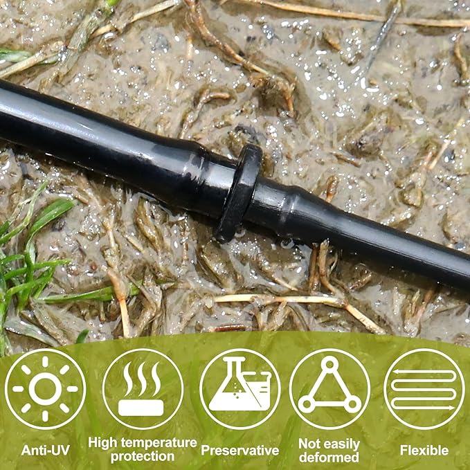 100 Pcs Drip Irrigation Fittings Barbed Connectors Barb Adapter Coupling 1/8" - 1/4" Barbed Coupling Fitting Irrigation Watering Tubing Connectors Hydroponics for Flower Pot Garden