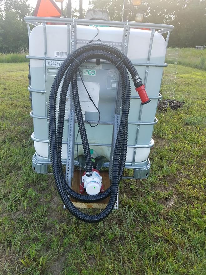 Pond Tubing ID 1 1/4” × 10ft Black Corrugated Flexible Reinforced Waterfall Pond Tube Sump Pump Hose, Non-toxic & Kinkproof (10 ft, 1 1/4" ID)