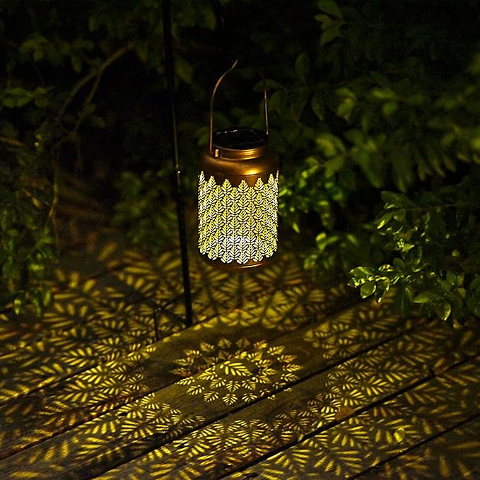 Solar Lanterns Outdoor Waterproof - Birthday Gifts for Women, Men, Mom, Mothers Day Gifts, Solar Lights Outdoor Hanging Garden Decor for Outside, Patio, Outdoor, Yard, Lawn, Balcony Grass