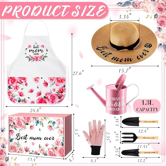 Gardening Gifts for Christmas from Daughter and Son, Gardening Gifts for Plant Lover, Best Mom Ever Garden Tool Set Gift