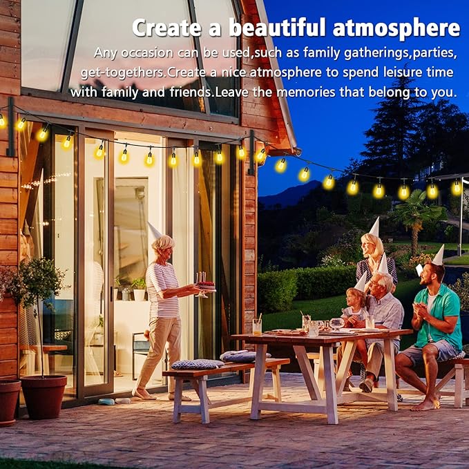 AILBTON 2.8FT 4 Pack Suspension Outdoor String Light Poles for Outside String Lights Hanging,with Clip and Holder,Light Post Mounting Stand for Patio Fence Wall Garden Backyard Deck