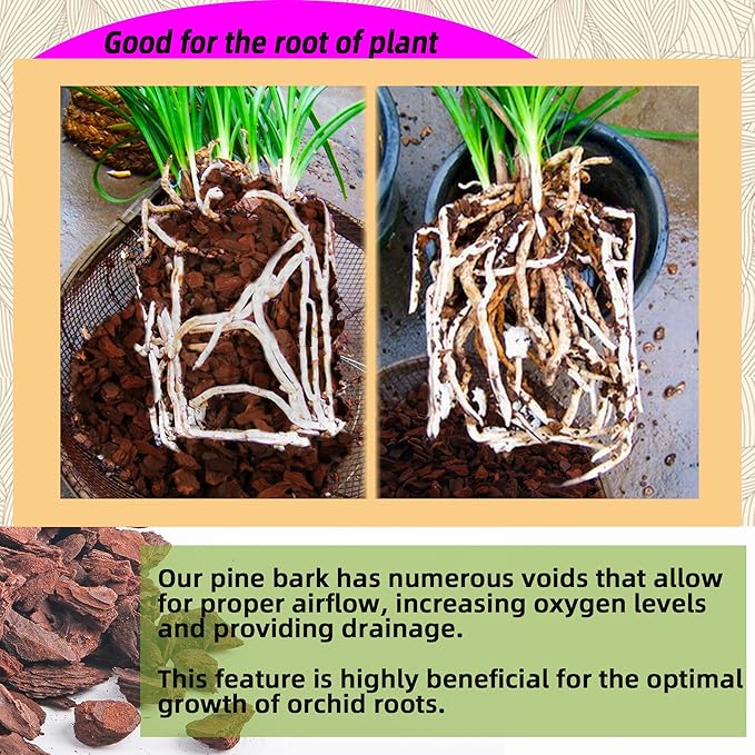 9qt Orchid Bark Horticultural Grade- Ideal for Phalaenopsis, Epiphytic Orchids and Other Plants Potting, Repotting, Root Development Water Retention