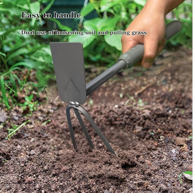 3 Piece Weed Puller Tool, Manual Hand Weeder Paver，All Metal Garden Weeding Tool set，A Set of Tools to Meet Daily Garden tasks Such as Weeding Digging Cultivating and loosening Soil