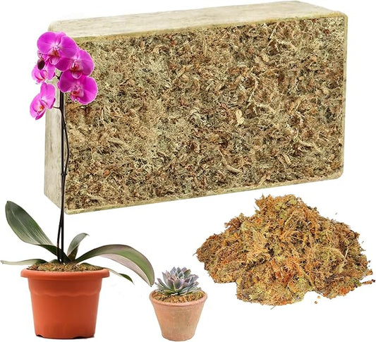 Hourleey 5.3 oz Sphagnum Moss for Plants, Premium Natural Long Fibered Dried Moss Potting, Sphagnum Peat Moss Bulk for Orchids Succulent Carnivorous Potted Plant Reptiles Medium Sarracenia