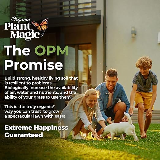 Organic Plant Magic - Truly Organic™ Slow Release Granular Lawn Fertilizer: Best Fertilizer for Grass, Bermuda, St. Augustine, Yard & Lawn Care - Grass Fertilizer Granules (20 Lb)