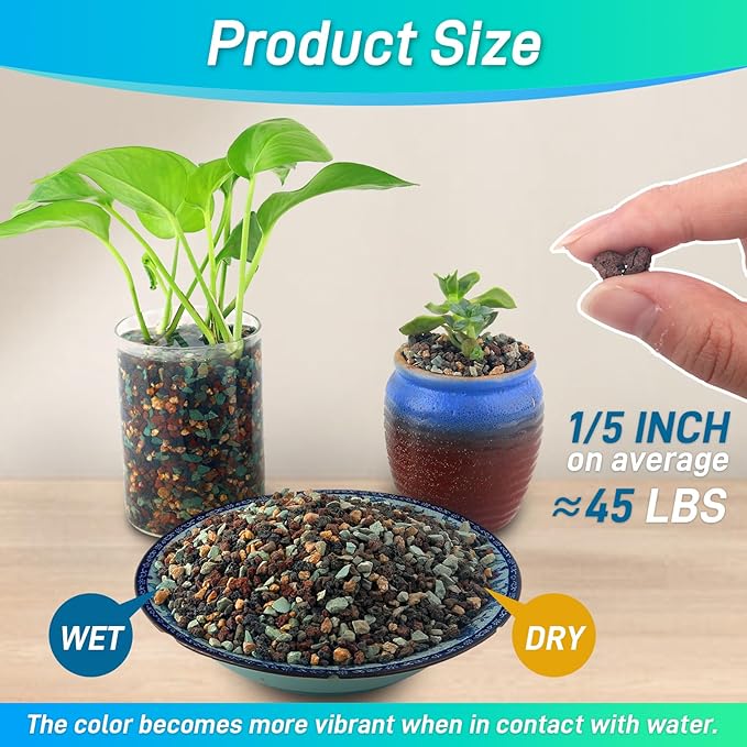 45Lb Horticultural Lava Rock-Lava Rocks for Plants,Succulent Soil Amendment,Decorative Cactus Soil Potting Mix,Volcanic Rock for Aquarium Fairy Gardening Top Dressing Plant Drainage