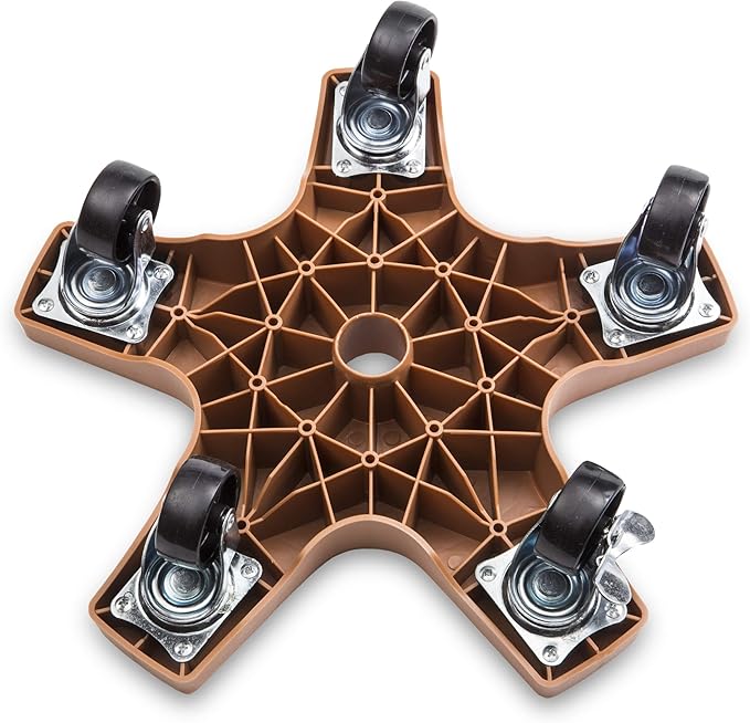 Bosmere Down Under Plant Caddie, Heavy Duty Plant Stand with Wheels, 500 lb Capacity, 14-Inch, Adobe