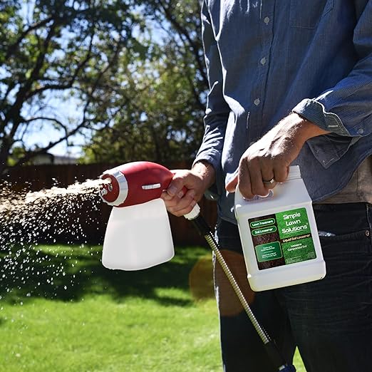 Liquid Soil Loosener- Soil Conditioner-Use alone or when Aerating with Mechanical Aerator or Core Aeration- Simple Lawn Solutions- Any Grass Type-Great for Compact Soils, Standing water, Poor Drainage
