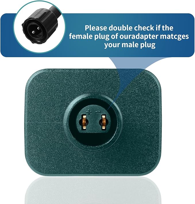 Replacement Yard Inflatable Adapter Power Supply Adaptor - 12V 1.0A 2Pcs - Inflatable Plug Replacement Class 2 Power Supply - Green - for Christmas Tree Light/Thanksgiving Yard Blow Up Decorations