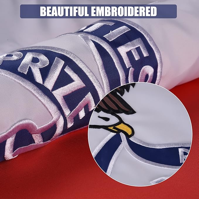 Iowa State Flag 3x5 Ft, Deluxe Full Embroidered Heavy Duty Nylon Durable IA Outside Flags, Indoor/Outdoor, Sewn Stripes and Brass Grommets