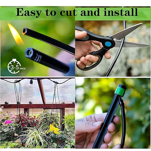 5/16 Inch Dropper Blank Distribution Pipe,50 Foot (15 m) Black Drip Pipe for DIY Garden Irrigation Systems,Drip Lines,Drip Pipes and Drip Irrigation System Parts