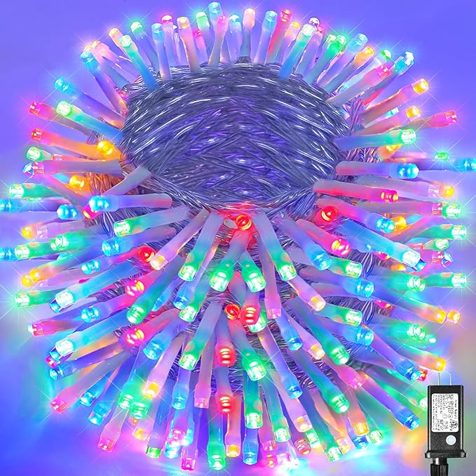 Vivideal 165ft Easter Lights Outdoor Waterproof, 500 LED Pastel Lights for Easter Clear Wire with 8 Modes, Plug in Pastel Fairy String Light for Bedroom Tree Home Party Garden Decorations