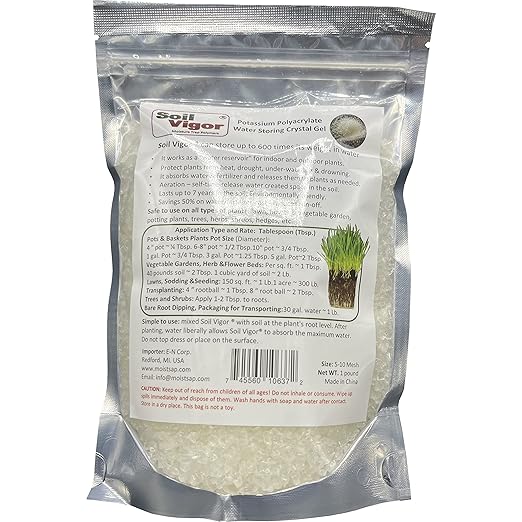 1 Pound Soilmoisture Trap Potassium Super Absorbent Hydro Gel Granules Polymer; Soil Vigor