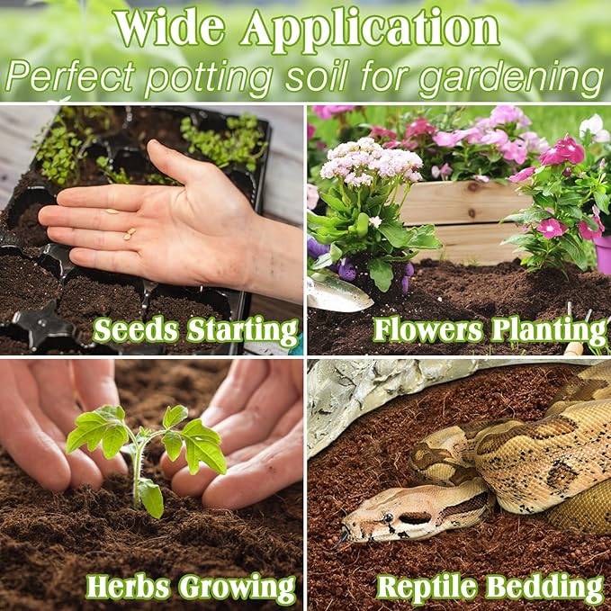 ZeeDix 50pcs 50mm Coco Coir Pellets, Compressed Soil Pellets Coconut Coir Seed Starter Discs Seed Starting Pellets Soil Discs Potting Soil for Outdoor Plants Flowers Bonsai Herbs and Vegetables