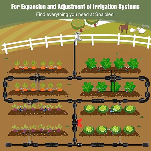 5 Pack 1/2 Inch Drip Irrigation Fittings Shut Off Valve for 1/2 Inch Drip Irrigation Tubing (1/2" ID x 0.60"-0.65" OD), Anti-Leak 1/2'' Drip Line Barbed Ball Valve Coupling Valve for Most 1/2" Tubing