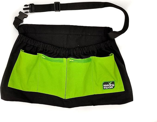 Seeding Square Harvest Apron Hands-Free Gardening Apron for Fruits, Vegetables, Tools – Adjustable, Durable, Washable