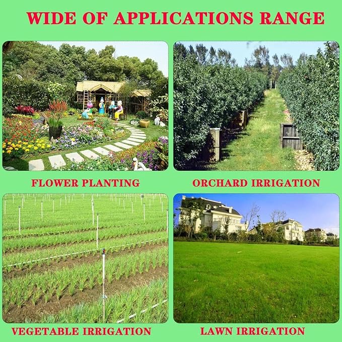 300PCS Irrigation Fittings Kit Drip Irrigation System,HOINCO Drip Irrigation Barbed Connectors for 1/4 Inch Tube, for Flower Pot Garden Lawn