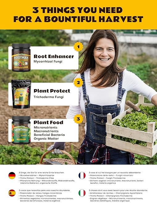 RootMax - Mycorrhizal Fungi | Rooting Powder for All Plants, Trees, Flowers & Edibles | Direct to Root Inoculant | Treats 15 Plants (500 g/17.63 oz)