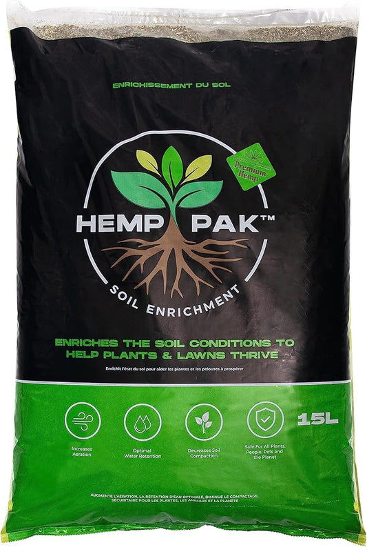 Hemp-Pak Premium Organic All-Purpose Soil Enricher, Soil Amendment for Indoor & Outdoor Plants