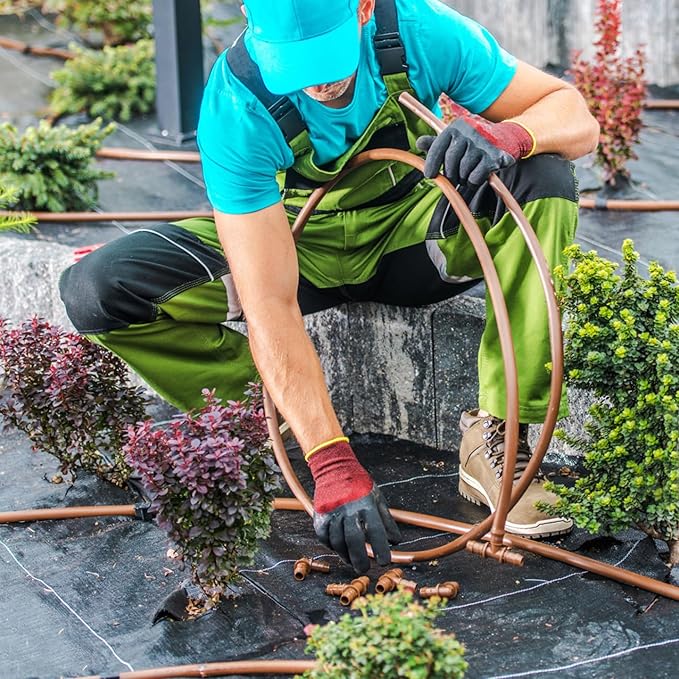 20pcs Irrigation End Cap Tubing Drip Plug Fittings, 3/8 Soaker Hose ID Barbed Parts for Line Goof Connector Garden System, Bore Capillary Tube Sealing Pipe 3/8'' Diameter Tools