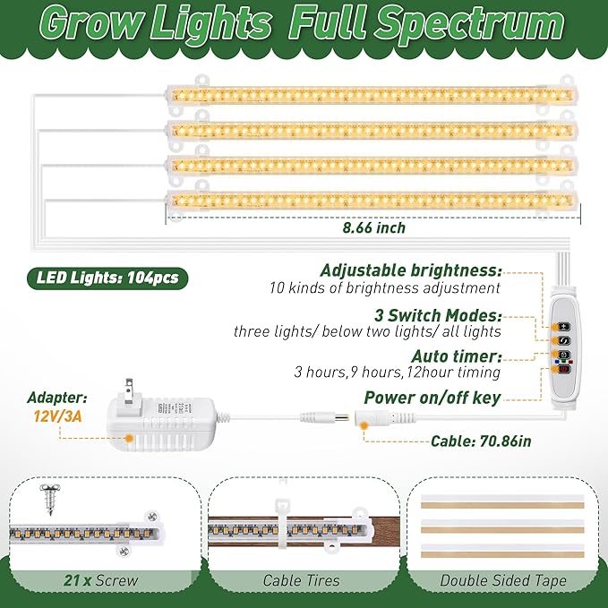 Dreyoo Plant Stand with Grow Light Indoor, 5 Tier 5 Potted Sturdy Metal Plant Shelf, Multiple Plant Holder Tall Plant Ladder for Display Plant Flower Corner Living Room Office (White, Wood Color)