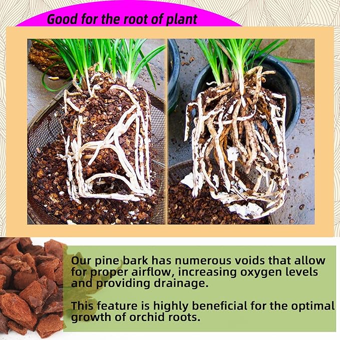 9qt Orchid Bark Horticultural Grade- Ideal for Phalaenopsis, Epiphytic Orchids, and Other Plants Potting, Repotting, Root Development, and Water Retention