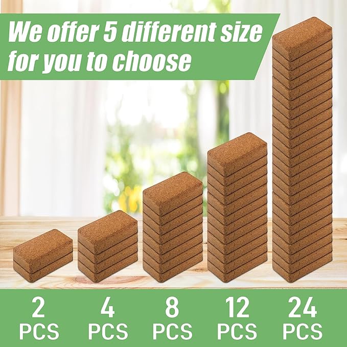 Coco Coir for Organic Coconut Coir- 2 Pack Coco Coir Brick- Coconut Soil with Low EC & PH Balance-Coco Fiber for Herbs& Flowers- High Expansion-Renewable Coco Soil for Planting