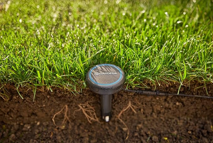 Gardena Soil Moisture Sensor: Automatic Irrigation, can be Used Directly on The Lawn, 5 m Long Connection Cable, can be Extended with Extension Cable (01867-20)