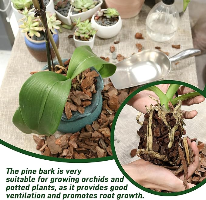 29 Quart Organic Orchid Bark for Potted Plants, Root Development of Orchid Plants and Garden Soil Amendment Mix