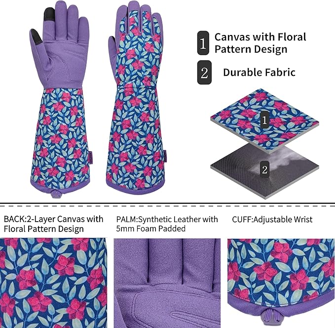 Gardening Gloves for Women and Men, Thorn Proof&Puncture Resistance Garden Gloves,Gauntlet Gloves,Gifts