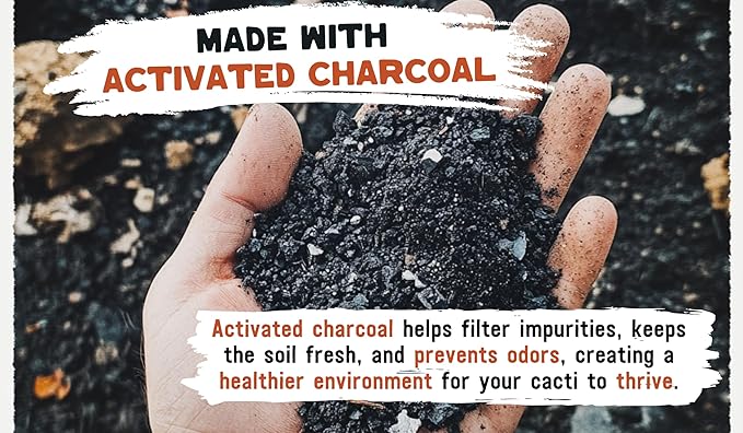 Cactus Soil Potting Mix for Cacti & Succulents - Cactus Soil with Mycorrhizal Fungi - 4.4 QTS - High Drainage Indoor Potting Soil - Frontier Soil