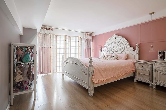 Dimoon 110''x17.7'' Pink Peel and Stick Wallpaper Contact Paper Modern Self Adhesive Wall Paper Removable Renter Friendly Textured Solid Color Shelf Cabinet Vinyl Roll (110''x17.7'',Rose Pink)