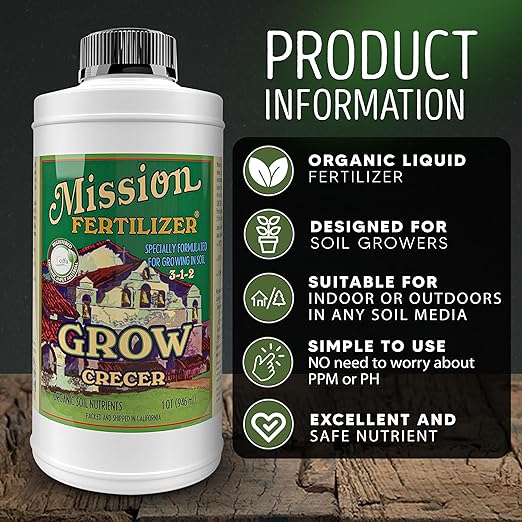Grow 3-1-2 Organic Liquid Fertilizer, Vegitative, Fish Based, Safe, Organic, All Purpose, Nutrient, Plant Safe (5 Gallon)
