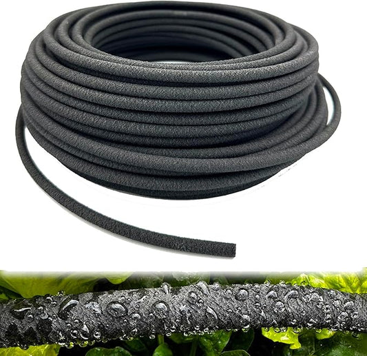 1/4 inch Soaker Hose Tubing for Drip Irrigation, 100FT Garden Beds Soaker Irrigation Tubing Hose with Various Accessories Rubber Longer Lasting Drip Irrigation Save 70% of Water for Garden and Yard