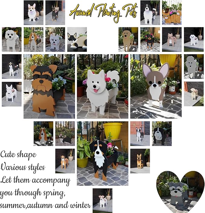 Black and White Cat Planter Plant Pots,Cute Garden Cat Flower Planter,Cat Planters Birthday Gifts for Women,Office,Indoor/Outdoor Decor(12.5 * 5.6 * 7.8in)