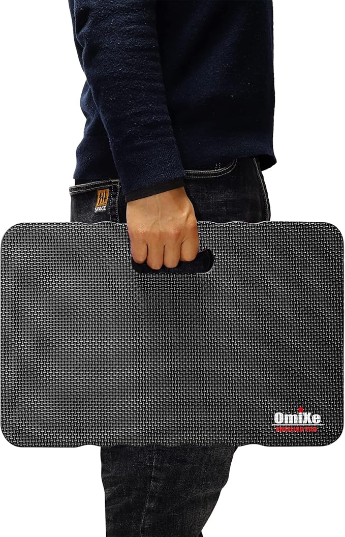 Extra Thick Kneeling Pad Comfy Foam Kneeler Mat Garden Knee Pad Cushion for Gardening Planting Yard Work Prayer Yoga Mechanic Exercise Workout Baby Bath 18 x 11 x 1.5 Inch Large Black 2 Pack