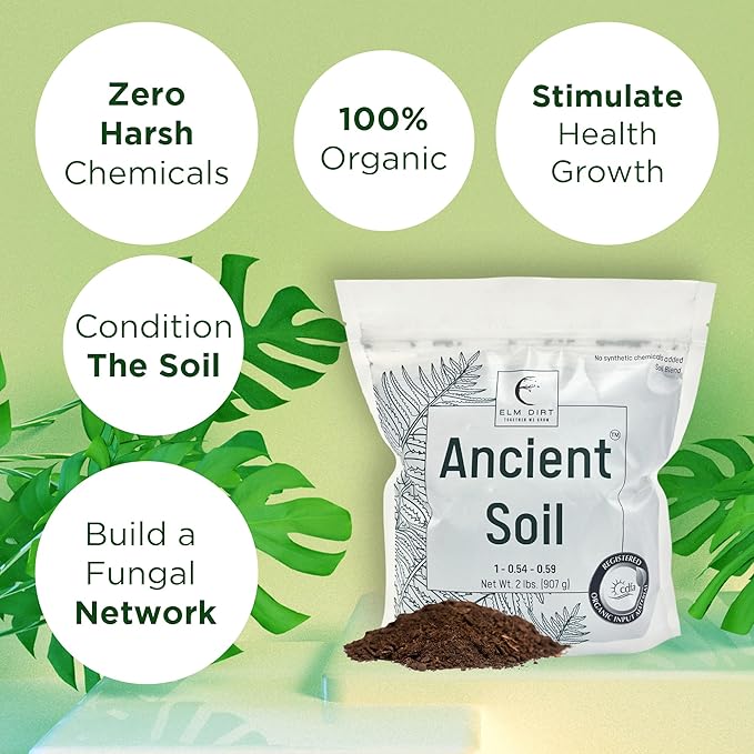 Elm Dirt Premium Ancient Soil for All Plants - Organic Plant Soil for Outdoor Plants & Indoor Plant Soil | Garden Soil for Plant Nutrients Growth & Protect your Plants Bugs - Roots Organic Soil (4lbs)