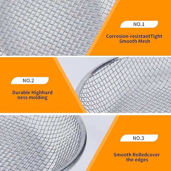 2pcs 1/4 Inch Compost Sifter for Garden Sand Soil,Soil Sifter Mesh Gardening Tool,Sifter for Rocks,Compost Sifter,Sand Screen,Garden Potting Mesh Sieve Sifting Pan,for 5 Gallon Bucket.…