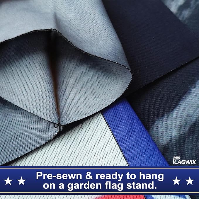 FLAGWIX Black Labrador Retriever Flag, Outdoor Labrador Decorations - 4th of July Decorations Outdoor, Garden Flag (11.5" x 17.5") - Heavy-duty Canvas Labrador American Patriot Flag, Dog Garden Decor