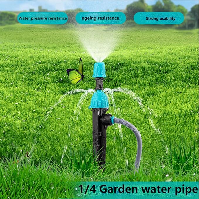 1/4 Inch Drip Hose,65Foot Gray Drip Hose for DIY Garden Irrigation Systems,Hydroponics,Spray Hose,Drip Emitter,or as a Blank Distribution Tube for any Garden Project(20 m)