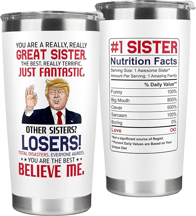 Gifts for Sister - Sister Gifts from Sister, Brother - Birthday Gifts for Sister, Sister Birthday Gifts from Sister, Christmas Gifts for Sister, Sister Christmas Gifts for Women - 20 Oz Tumbler