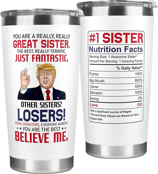 Gifts for Sister - Sister Gifts from Sister, Brother - Birthday Gifts for Sister, Sister Birthday Gifts from Sister, Christmas Gifts for Sister, Sister Christmas Gifts for Women - 20 Oz Tumbler