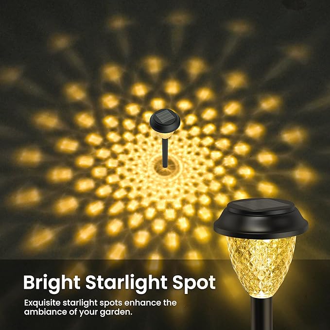 SOLPEX Solar Lights for Outside,12 Pack Solar Lights Outdoor Waterproof,Warm White Outdoor Solar Lights for Yard,Garden,Pathway,Patio and Landscape Lighting Decor